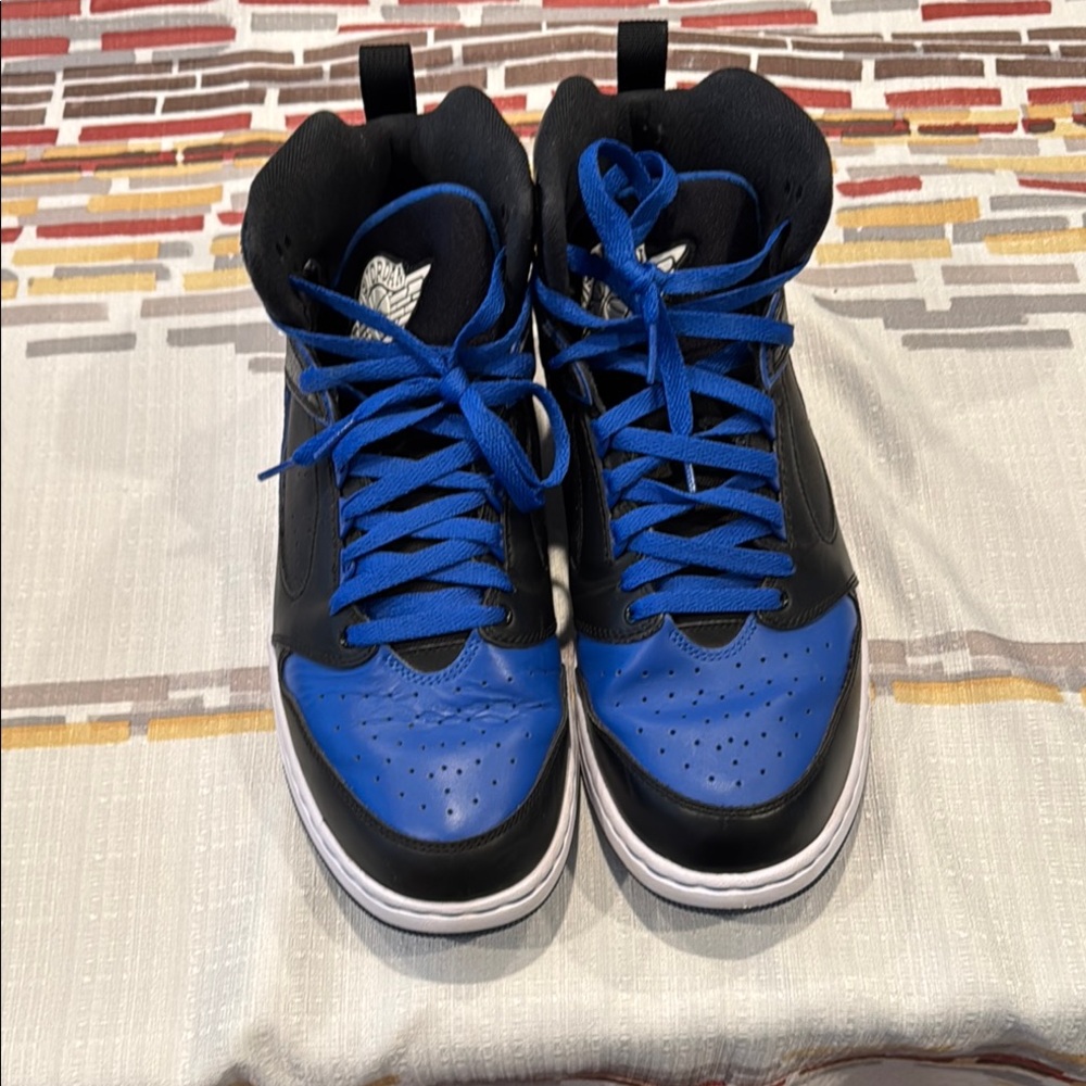 Nike Black and Blue High-Top Athletic Shoes